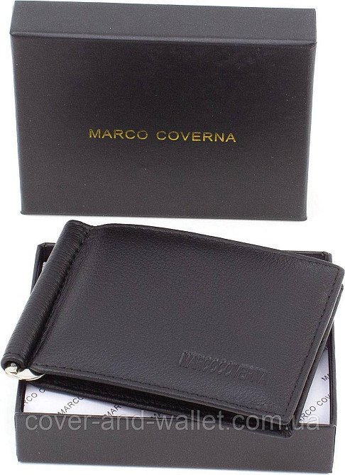 Мужской кожаный зажим для денег и карточек Marco Coverna M102 Киев - изображение 4