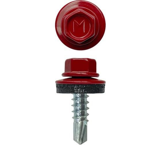 Покрівельний саморіз 4,8*19 RAL 3011 із свердлом по металу (пач. 50 шт.) коричнево-червоний Харків - фото 2