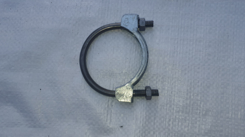 Хомут глушника ГАЗ, ПАЗ (d=58) у зборі (труба М8). Украина. 52-1203078. Харків - фото 1