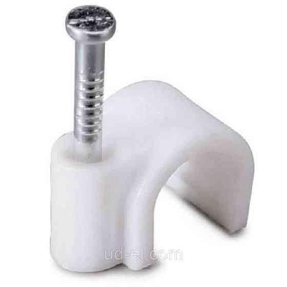 Кабельна кліпса кругла 7мм (100 шт) Харків