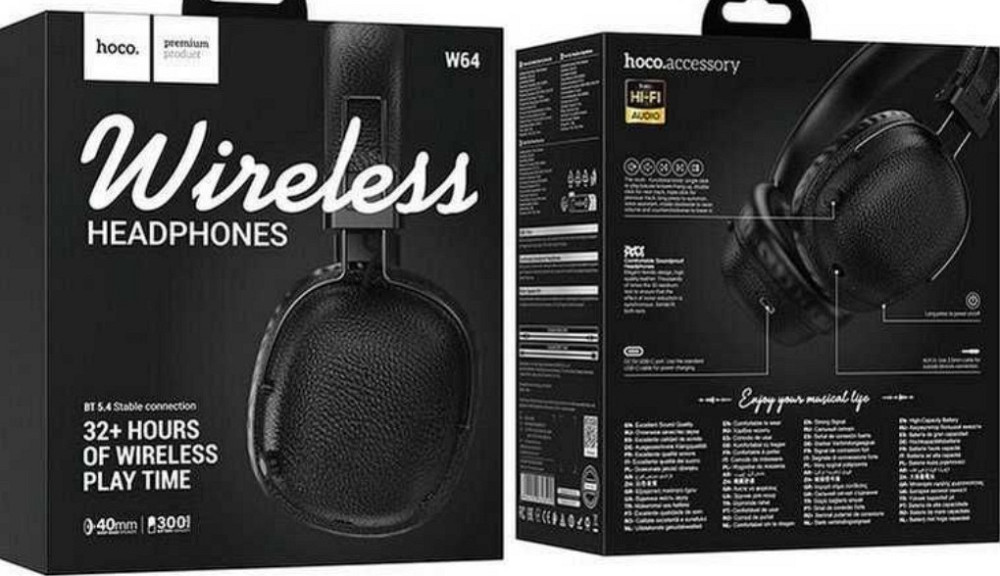 Стильні бездротові Bluetooth-навушники з Hi-Fi звучанням HOCO W64. Харків - фото 2