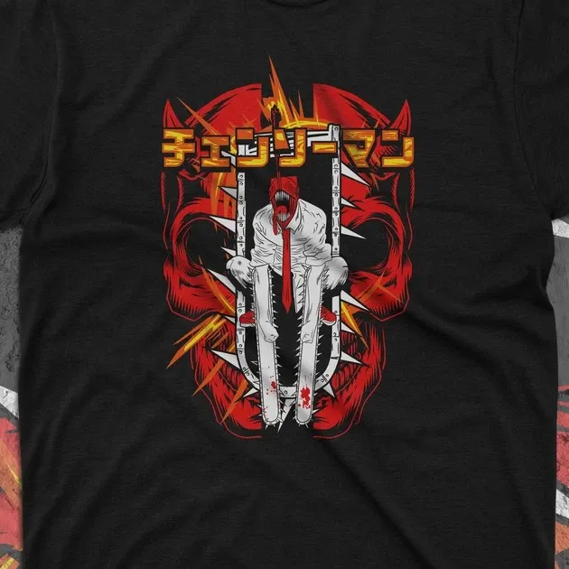 Футболка для подростка мальчика с принтом Человек Бензопила Демон Бензопила Размер 160 Anime10501 Днепр - изображение 4