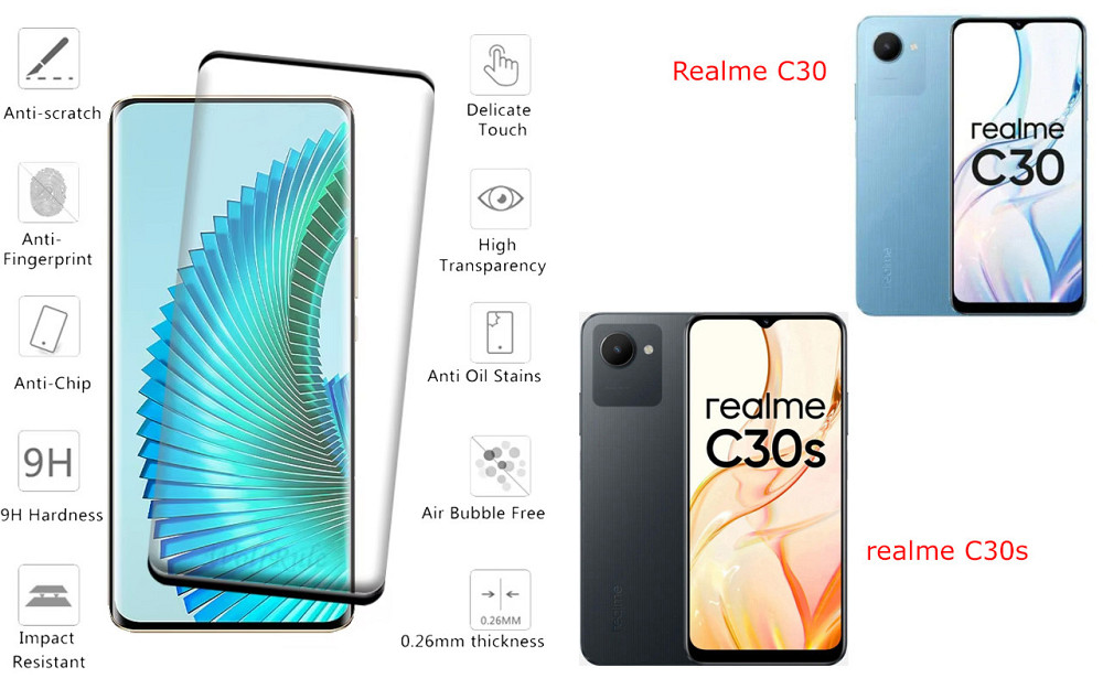 Захисне скло HyperGlass Pro для Realme C30, realme C30s – максимальна чутливість та захист Київ - фото 2