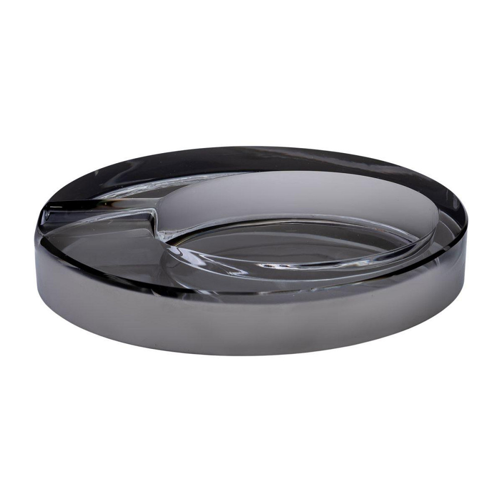 Серая стеклянная настольная пепельница 13х7.5 см Киев - изображение 3