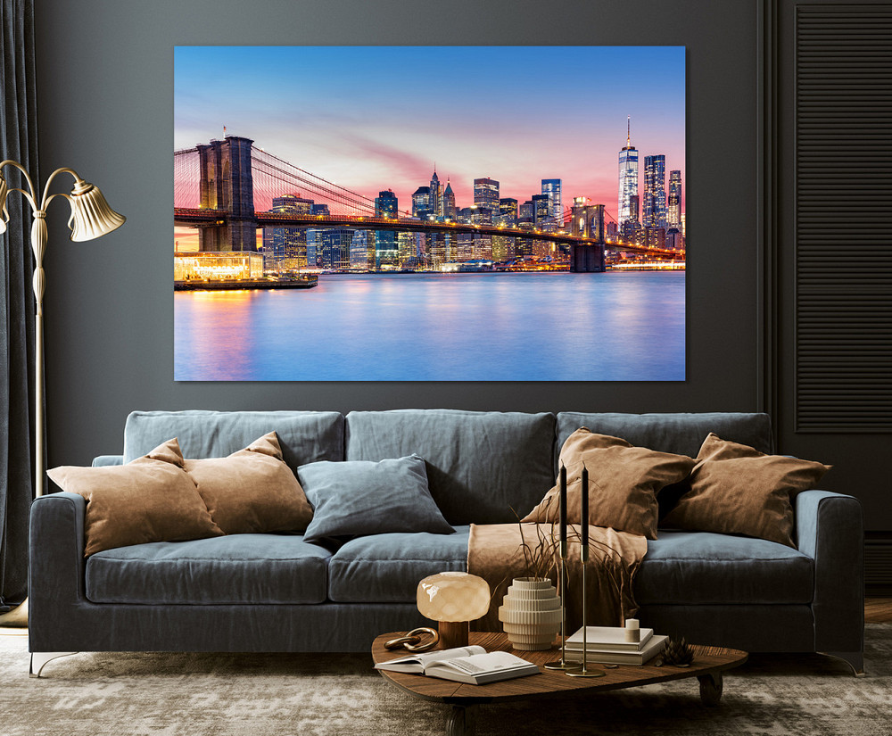 Картина полотно у вітальню / спальню  Нью-Йорк   MLP_378 ( 60х30см ) 80х160см Київ - фото 3