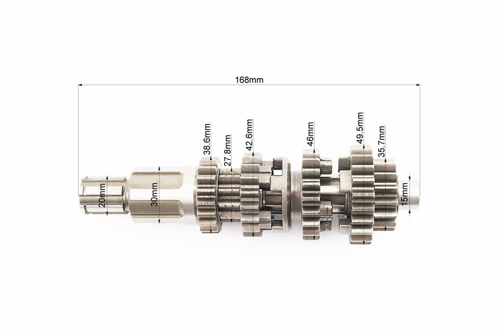 Коробка передач ZUBR (вторинний вал 162мм, два вали з шестернями) СG-200cc "вал первинний 11зуб." Київ - фото 4