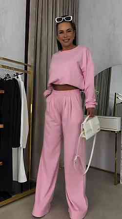 Женский прогулочный костюм двойка: кофта и штаны петля Пудровый, 42/46 Одесса