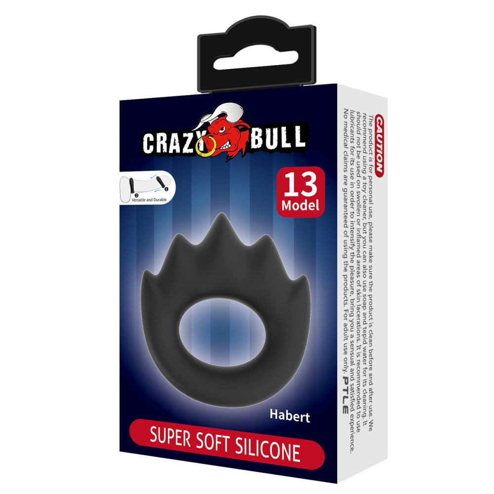Ерекційне кільце Crazy Bull №13 - Habert super soft silicone, BI-210357 Sex Aura Київ - фото 7