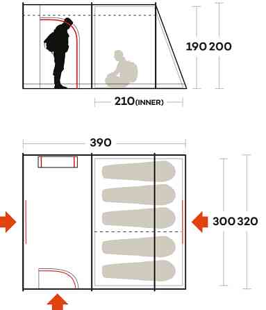 Палатка пятиместная Ferrino Fenix 5 Petrol (91193LBB) Киев