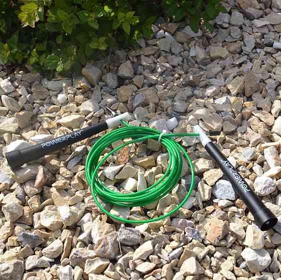 Скакалка швидкісна PowerPlay 4202 Ultra Speed Rope Зелена (2,9m.) Луцьк