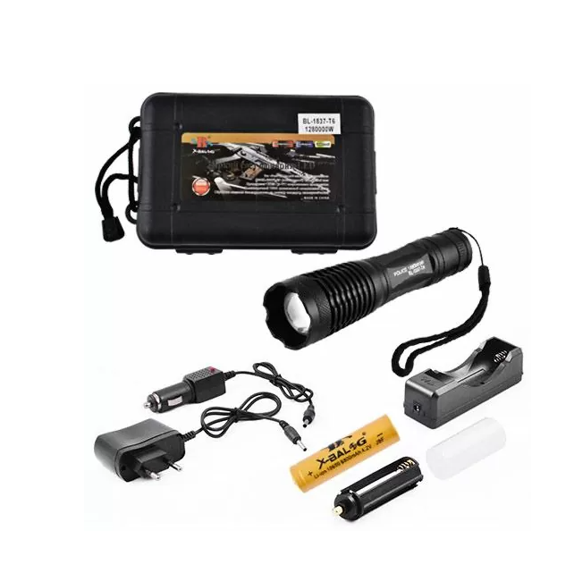 Ліхтар Bailong BL-1837-T6, світлодіод Cree XM-L T6, 5 режимів, дальність до 800 м, алюмінієвий корпус  3866 Одеса - фото 9