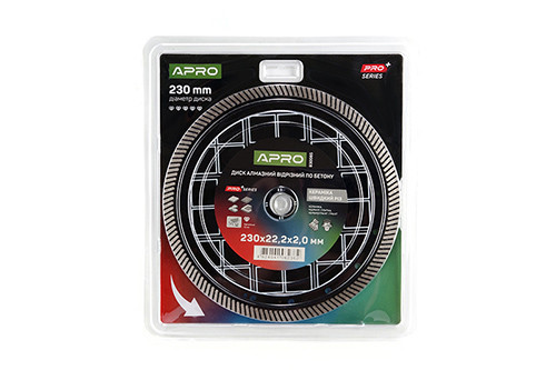 Алмазный диск по бетону APRO PRO 230х2.0х22.22мм Керамика Быстрый Рез 22-24% Харьков - изображение 1