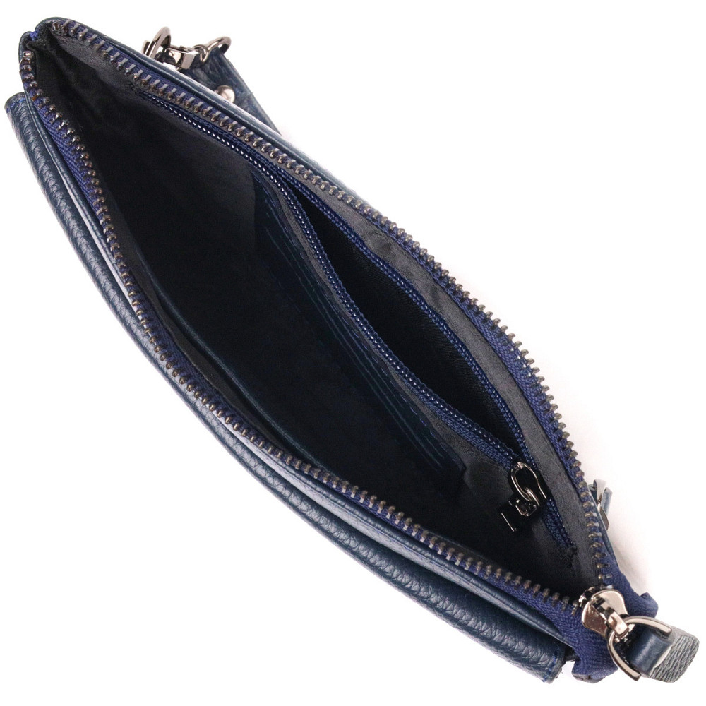 Оригінальний чоловічий клатч із натуральної шкіри CANPELLINI 21545 Синій Київ - фото 6