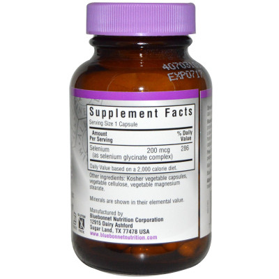 Мінерали Bluebonnet Nutrition Селен гліцинат, Albion, 90 гелевих капсул (BLB0678) Вінниця - фото 2