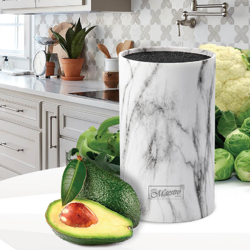 Підставка для ножів білий мармур MR-1439-WHITE Maestro Житомир