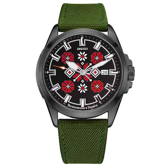 Awarder Embroidery Black-Red Green Automatic 10ATM SBR Київ