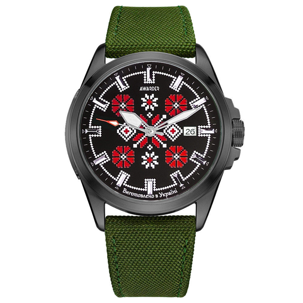 Awarder Embroidery Black-Red Green Automatic 10ATM SBR Київ - фото 1