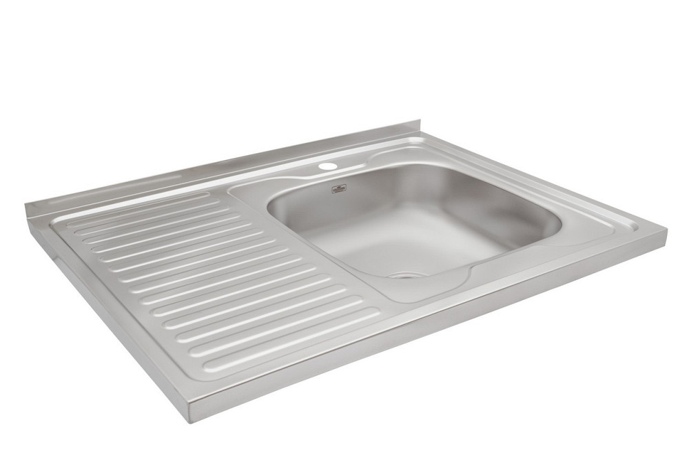 Кухонная мойка накладная с нержавеющей стали Kroner KRP Dekor - 60х80 R (0.6 мм) Киев - изображение 3