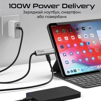 Дата кабель USB-C to USB-C portlink-c3.black Promate (portlink-c3.black) Винница - изображение 4
