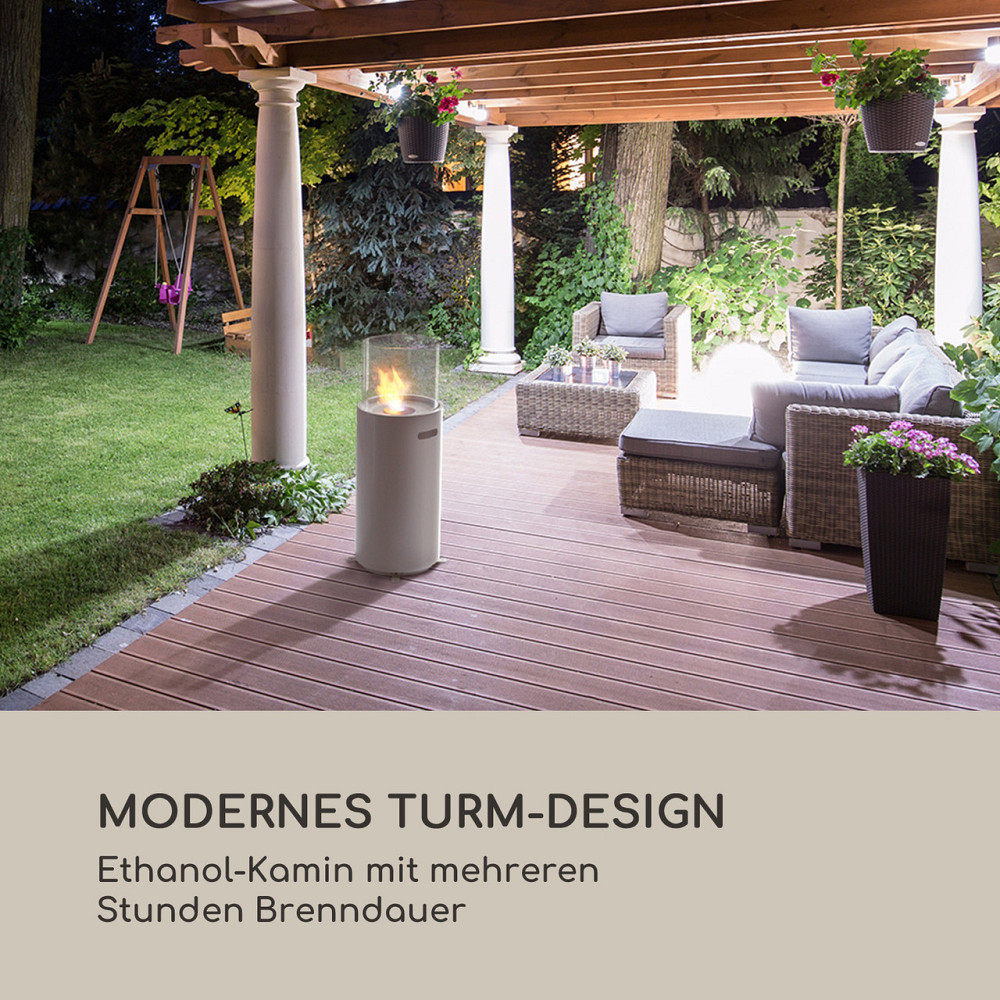 Fiamme Tamburo етаноловий камін пальника з неіржавкої сталі 0,8 літра, час горіння 4-5 годин, білий Рівне - фото 2