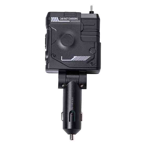 Shenzhen Автомобільний зарядний пристрій MECHA з висувними кабелями та портами USB/Type-C Чорни Київ