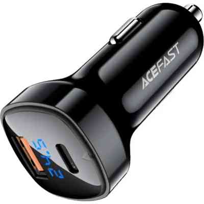 Зарядний пристрій Acefast 2xUSB 66W (USB-C + USB-A) B4 with digital display (6974316280392) Вінниця
