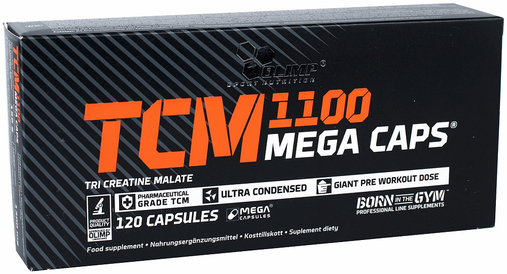 Три креатин малат Olimp TCM Mega Caps 1100 120 капсул Луцк - изображение 1