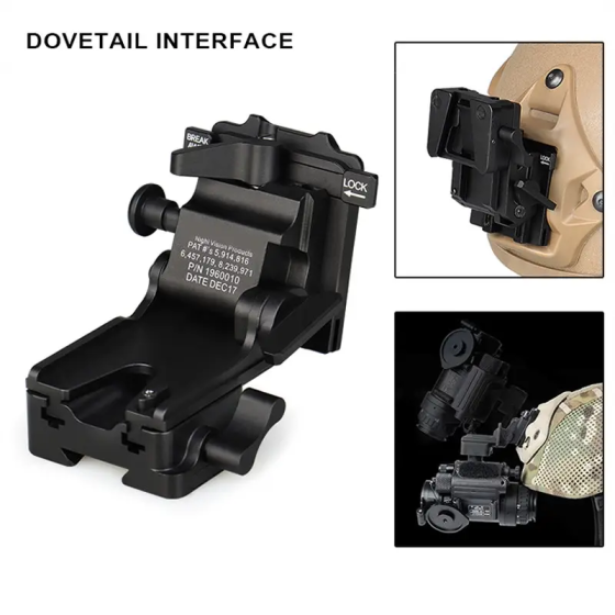 Крепление для NVG c Horn и Dovetail интерфейсами для PVS-7/14/15/18/21/31 Norotos CL24-0237 (Черный) Винница