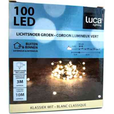 Гирлянда Luca Lighting Струна зеленая, 13 м теплый белый (8718861853124) Винница