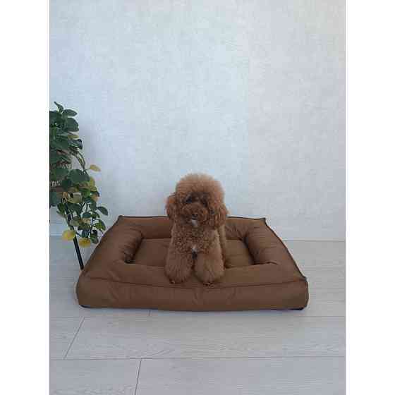 Водонепроникний лежак лежанка спальне місце для тварин зі знімним чохлом коричневий 10074 L (90см) Київ