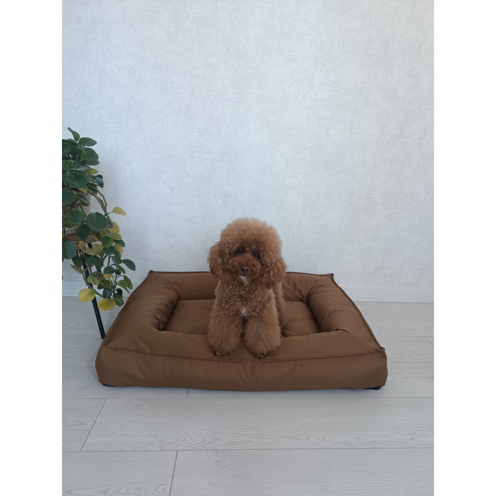 Водонепроникний лежак лежанка спальне місце для тварин зі знімним чохлом коричневий 10074 L (90см) Київ - фото 3