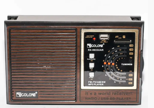 Мультидіапазонний акумуляторний радіоприймач GOLON RX-9933UAR з USB/TF, FM/AM/SW Одеса - фото 7