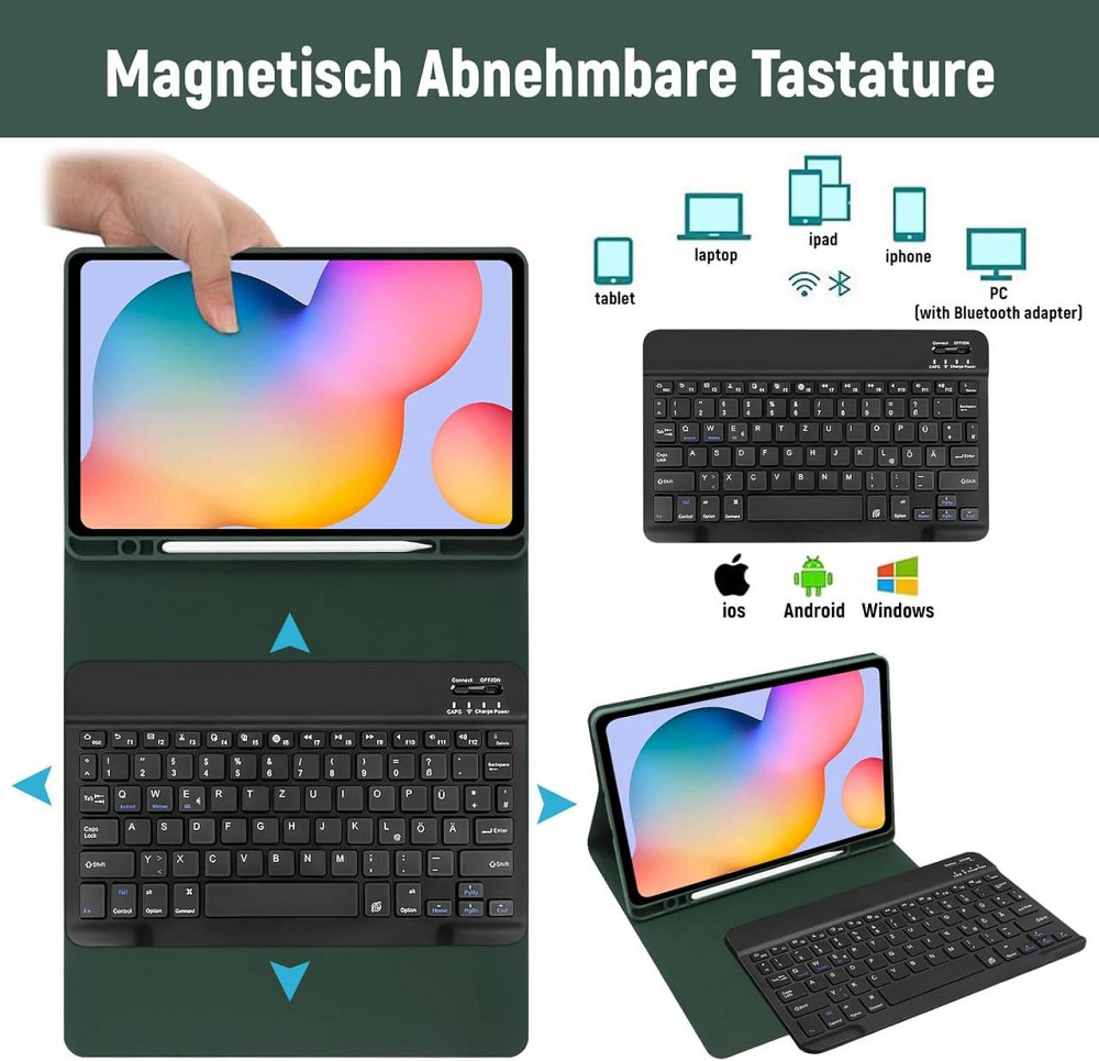 Чехол с Bluetooth клавиатурой для Samsung Galaxy Tab S6 Lite из Германии Днепр - изображение 5