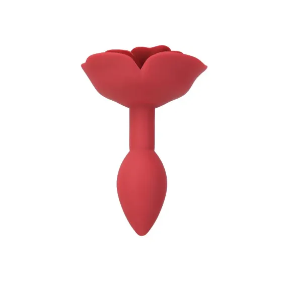 Силіконова анальна пробка Lux Active с розой - Red Rose Silicone Anal Plug Львів