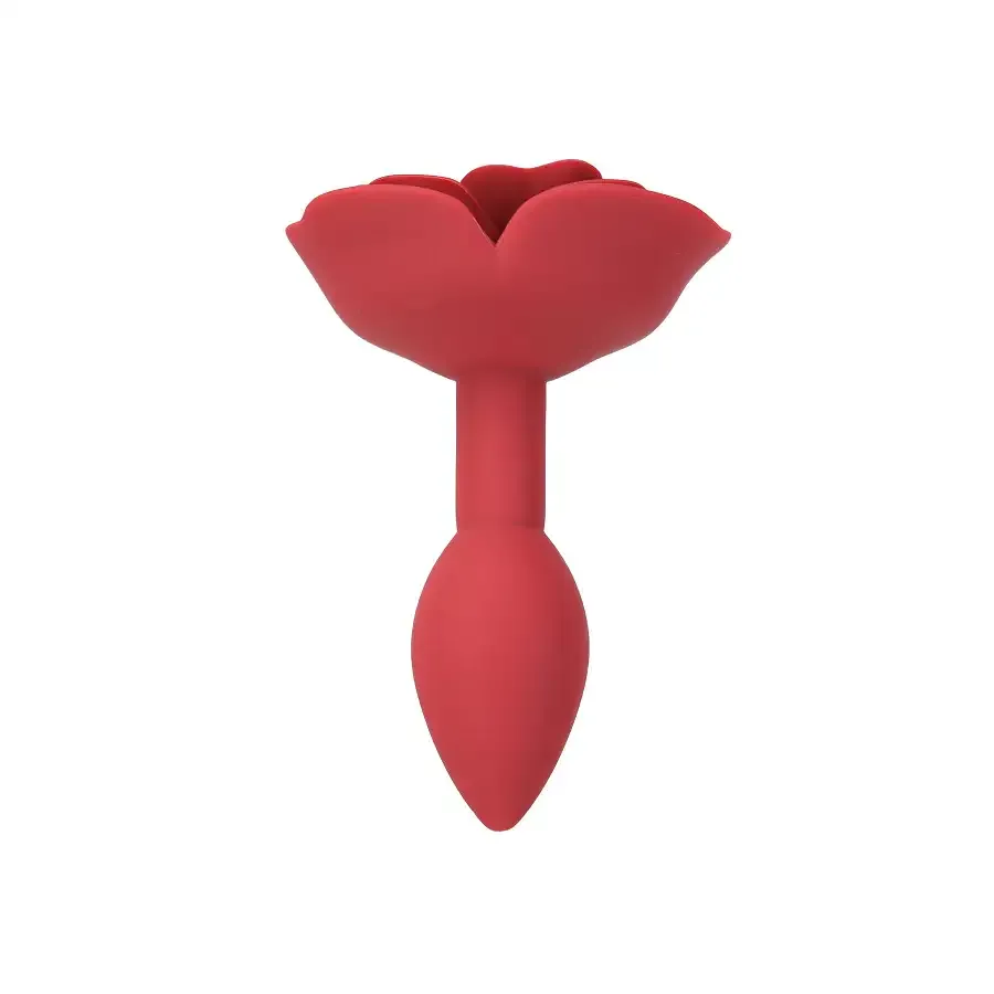 Силіконова анальна пробка Lux Active с розой - Red Rose Silicone Anal Plug Львов - изображение 2