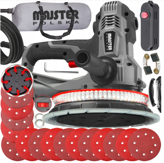 Шліфувальна машина для стін Majster Polska MP-0015 PRO 1450 Вт шліфмашина Київ - фото 1