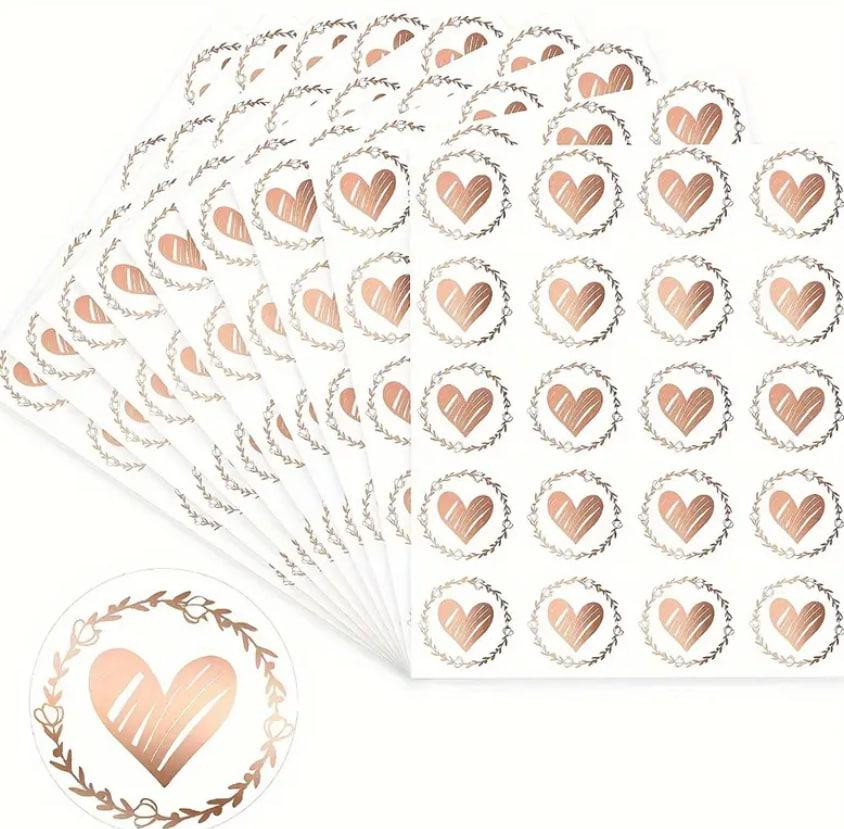 Наклейки в форме сердца для упаковки, почтовые наклейки, упаковка подарков, печать на конверте. Набо Киев - изображение 1