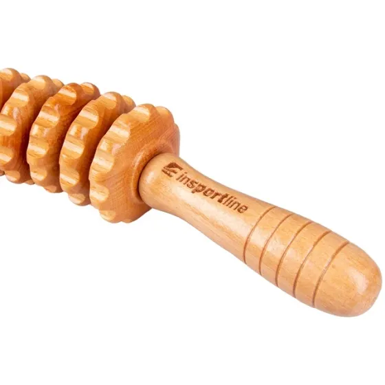 Полукруглый деревянный массажный ролик inSPORTline антицеллюлитный Marlee 500 Киев