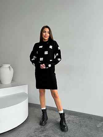 Женский базовый вязаный костюм двойка машина вязкая Одесса