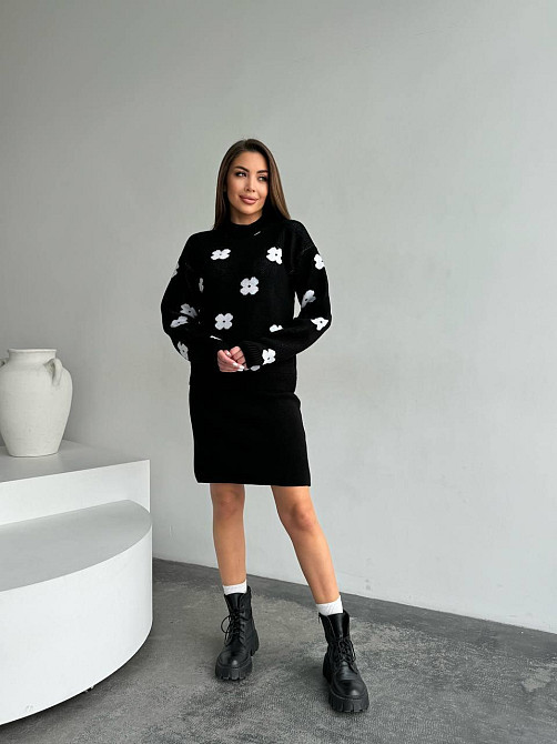 Жіночий базовий в'язаний костюм двійка машина вʼязка Одеса - фото 4