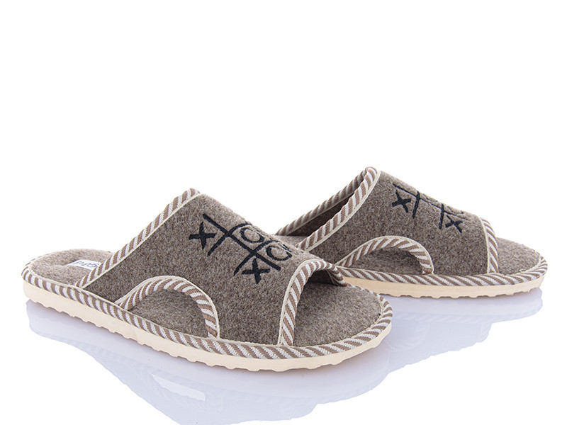 Хатні капці відкриті капці чоловічі кімнатні бежевий Х0 "PaGo" Повсть Одеса - фото 14