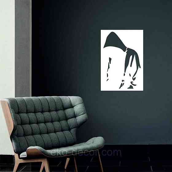 Декоративное настенное Панно «Силуэт мужчины», Декор на стену 70*48 см, Белый Киев