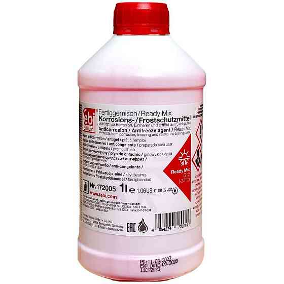 Антифриз Readymix G12 червоний (-35°C готовий до застосування),1л Ковель