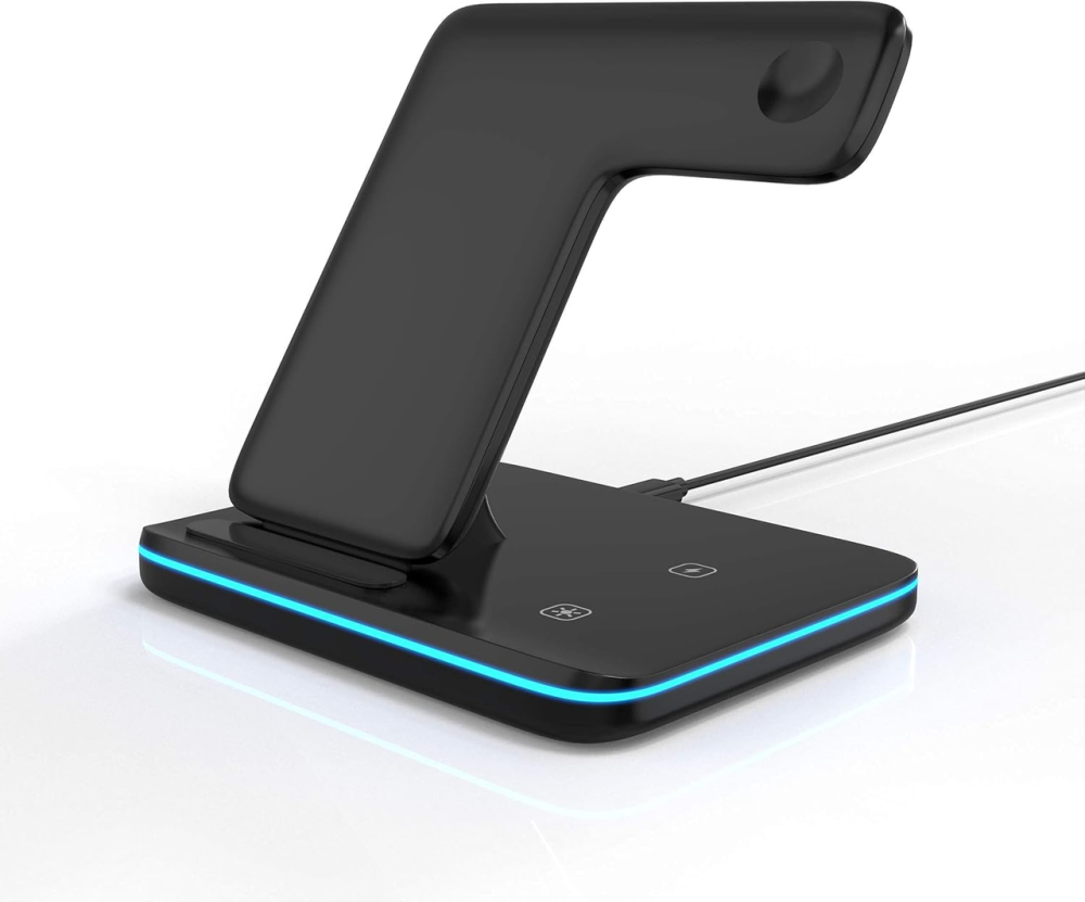 Беспроводная зарядная станция 3-в-1 Ailink Dock Station Gen2 15W для iPhone, Apple Watch, AirPods (Черная) Киев - изображение 3