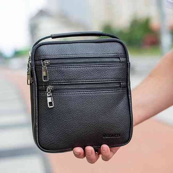 Мужская черная кожаная сумка-мессенджер Bexhill Киев