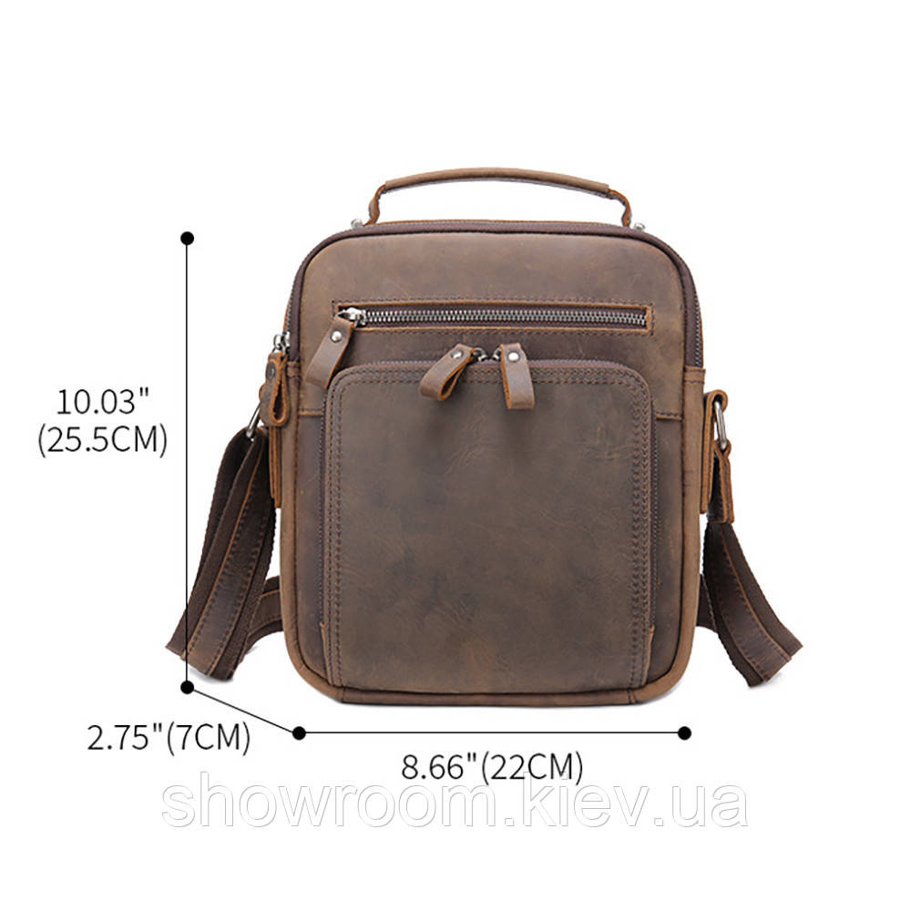 Чоловіча шкіряна сумка, барсетка на плече Wild Leather (6014) Київ - фото 2