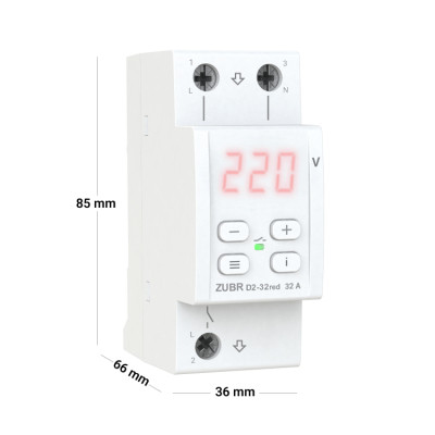 Реле напруги ZUBR D2-32 red (4820120222665) Вінниця - фото 2