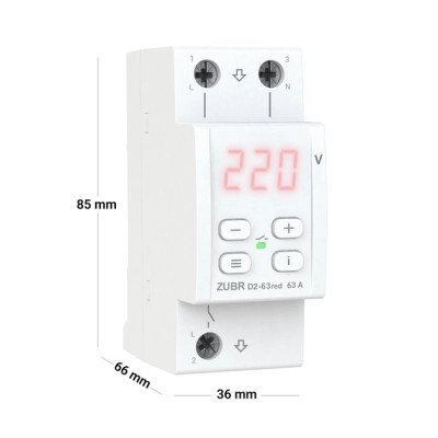 Реле напруги ZUBR D2-63 red (4820120221736) Вінниця - фото 6