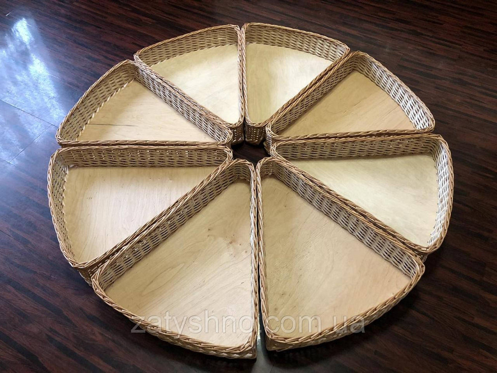 Плетеные лотки треугольные  круг из лозы Киев - изображение 6