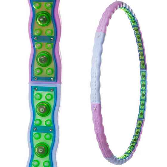 Обруч массажный Hula Hoop DOUBLE GRACE MAGNETIC JS-6019 Вишнёвое